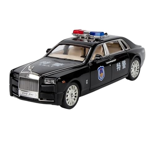 Druckgussfahrzeuge Motorfahrzeuge 1:24 for Royce Phantom Polizeiauto Legierung Auto Modell Friction Power Metall Modell Auto Erwachsenen Sammlung Display Fertiges Modellauto(Size:Black) von PIPJLCGE