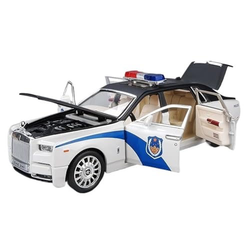 Druckgussfahrzeuge Motorfahrzeuge 1:24 for Royce Phantom Polizeiauto Legierung Auto Modell Friction Power Metall Modell Auto Erwachsenen Sammlung Display Fertiges Modellauto(Size:White) von PIPJLCGE