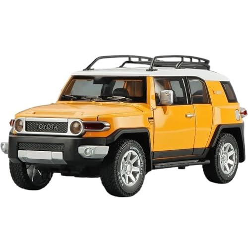 Druckgussfahrzeuge Motorfahrzeuge 1:24 for Toyota FJ Cruiser Miniaturautomodell Aus Zinklegierung, Geeignet for Die Sammlungsausstellung Fertiges Modellauto(Yellow) von PIPJLCGE