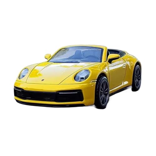 Druckgussfahrzeuge Motorfahrzeuge 1:32 Für Porsche 911 Carrera Automodell Fahrzeuge Miniaturauto Dekoration Souvenir Fertiges Modellauto (Size : Yellow) von PIPJLCGE