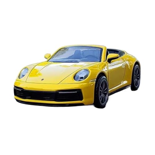 Druckgussfahrzeuge Motorfahrzeuge 1:32 for Porsche 911 Carrera Sportwagen, Legierungsmodell, Druckguss-Metallfahrzeuge, Modellornamente, spielbeständig Fertiges Modellauto (Size : Yellow) von PIPJLCGE