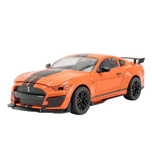 Druckgussfahrzeuge Motorfahrzeuge Miniatur-Automodell Aus Druckgusslegierung Im Maßstab 1:18 for Mustang GT500, Geeignet for Sammlungsausstellungsgeschenke Fertiges Modellauto(Orange) von PIPJLCGE