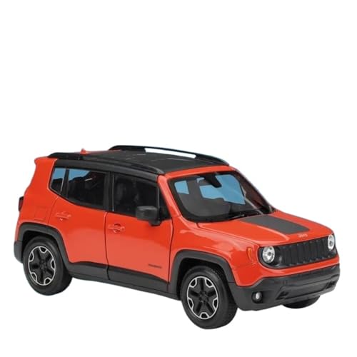 Druckgussfahrzeuge Motorfahrzeuge Miniatur-Automodell Aus Druckgusslegierung Im Maßstab 1:24 for Jeep Renegade SUV, Geeignet for Sammlung Ausstellung, Geschenk Fertiges Modellauto(Orange) von PIPJLCGE