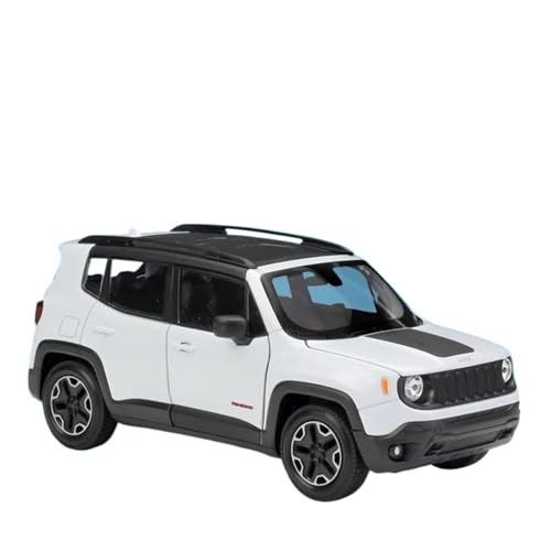 Druckgussfahrzeuge Motorfahrzeuge Miniatur-Automodell Aus Druckgusslegierung Im Maßstab 1:24 for Jeep Renegade SUV, Geeignet for Sammlung Ausstellung, Geschenk Fertiges Modellauto(White) von PIPJLCGE