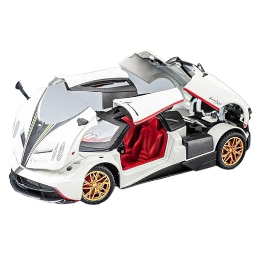 Druckgussfahrzeuge Motorfahrzeuge Miniaturautomodell Aus Druckgusslegierung Im Maßstab 1:24, Geeignet for Sammeln Und Ausstellen for Pagani Fertiges Modellauto(White) von PIPJLCGE