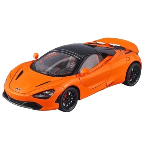 Druckgussfahrzeuge Motorfahrzeuge Miniaturautomodell Aus Druckgusslegierung Im Maßstab 1:24 for McLaren 720s, Geeignet for Sammlungsausstellungsgeschenke Fertiges Modellauto(Orange) von PIPJLCGE