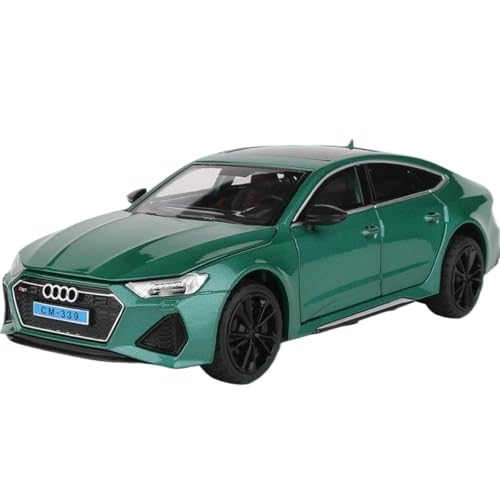 Druckgussfahrzeuge Motorfahrzeuge Simulationsautomodell Aus Zinkdruckguss Im Maßstab 1:24, Geeignet for Sammeln Und Ausstellen for Das Audi RS7 Coupé Fertiges Modellauto(Green) von PIPJLCGE