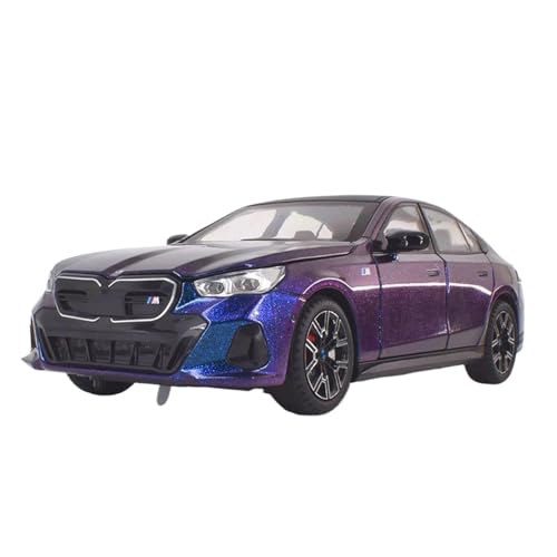 Druckgussfahrzeuge Motorfahrzeuge Simulationsautomodell Aus Zinkdruckguss Im Maßstab 1:24, Geeignet for Sammeln Und Ausstellen for Den BMW I5 M60 Fertiges Modellauto(Purple) von PIPJLCGE