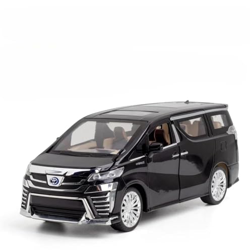 Druckgussfahrzeuge Motorfahrzeuge Simulationsautomodell Aus Zinklegierung Im Maßstab 1:24, Geeignet for Die Sammlung, for Toyota VELLFIRE MPV Fertiges Modellauto(Black) von PIPJLCGE