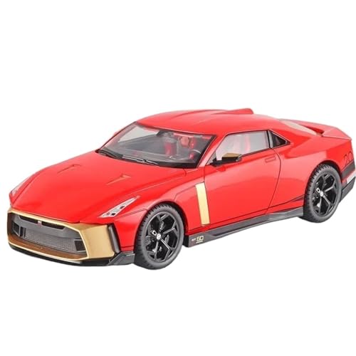 PIPJLCGE Druckgussfahrzeuge Motorfahrzeuge 1/18 for Nissan GTR50 Sport Legierung Auto Modell Diecast Metall Fahrzeuge Modell Ornamente Sind Langlebig Fertiges Modellauto (Size : Red) von PIPJLCGE