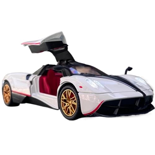 PIPJLCGE Druckgussfahrzeuge Motorfahrzeuge 1/24 for Pagani Huayra Dinastia Miniatur aus Druckguss-Metalllegierung, leichtes Automodell, Top-Sammlerstücke Fertiges Modellauto (Size : White) von PIPJLCGE