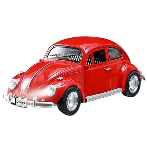 Druckgussfahrzeuge Motorfahrzeuge 1:18 Käfer-Automodell Aus Zinkdruckguss Im Maßstab 1955, Geeignet for Sammeln Und Ausstellen Fertiges Modellauto(Red) von PIPJLCGE