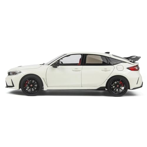 PIPJLCGE Druckgussfahrzeuge Motorfahrzeuge 1:18 Miniatur-Automodell Aus Druckgusslegierung, Geeignet for Die Sammlung for Honda Civic Type R FL5 2023 Fertiges Modellauto(White) von PIPJLCGE