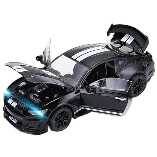 PIPJLCGE Druckgussfahrzeuge Motorfahrzeuge 1:18 Miniatur-Automodell Aus Druckgusslegierung, Geeignet for Sammlung Und Ausstellung for Ford Mustang GT500 Fertiges Modellauto(Black) von PIPJLCGE