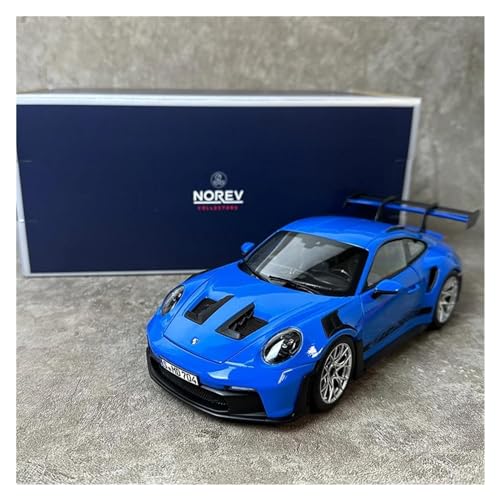 PIPJLCGE Druckgussfahrzeuge Motorfahrzeuge 1:18 for Porsche 911 GT3 RS 2022 Metallmodellauto, Statisches Geschenk An Freunde, Mehrere Farben Erhältlich Fertiges Modellauto (Size : Blue) von PIPJLCGE