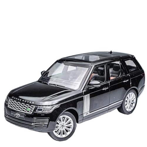 PIPJLCGE Druckgussfahrzeuge Motorfahrzeuge 1:18 for Range Rover SUV Geländewagen Sound Und Licht Zurückziehen Auto Modell Erwachsene Souvenir Display Fertiges Modellauto (Size : Black) von PIPJLCGE