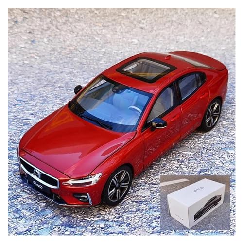 PIPJLCGE Druckgussfahrzeuge Motorfahrzeuge 1:18 for Volvos S60 Alloy Sports Diecast Car Model Collection Fertiges Modellauto (Size : Red Original Box) von PIPJLCGE