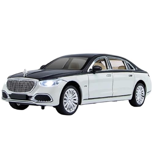 PIPJLCGE Druckgussfahrzeuge Motorfahrzeuge 1:22 for Benz Maybach S680 Statisches Automodell Aus Druckgusslegierung, Sammlerstück, Souvenir Fertiges Modellauto (Size : White) von PIPJLCGE