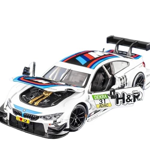 PIPJLCGE Druckgussfahrzeuge Motorfahrzeuge 1:23 for BMW M4 G82 Coupe Alloy Sports Diecast Car Model Collection Fertiges Modellauto (Size : M4 DTM White) von PIPJLCGE