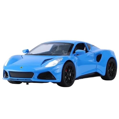 PIPJLCGE Druckgussfahrzeuge Motorfahrzeuge 1:24 Für Lotus Emira Maßstab Legierung Modell Auto Druckguss Fertig Modell Auto Souvenir Sammlung Display Fertiges Modellauto (Size : Blue) von PIPJLCGE