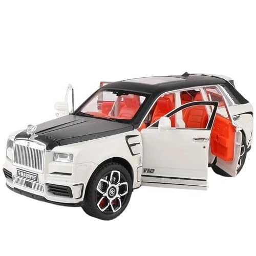 PIPJLCGE Druckgussfahrzeuge Motorfahrzeuge 1:24 Miniatur-Automodell Aus Druckgusslegierung, Geeignet for Sammlung Und Ausstellung for Rolls-Royce-SUV Fertiges Modellauto(White) von PIPJLCGE