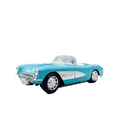 PIPJLCGE Druckgussfahrzeuge Motorfahrzeuge 1:24 Simulationsautomodell Aus Zinkdruckguss, Geeignet for Die Sammlungsausstellung Der Chevrolet Corvette Von 1957 Fertiges Modellauto von PIPJLCGE