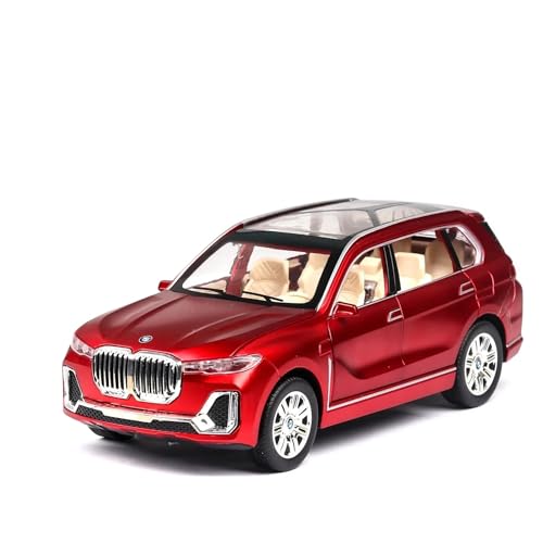 PIPJLCGE Druckgussfahrzeuge Motorfahrzeuge 1:24 Simulationsautomodell Aus Zinkdruckguss, Geeignet for Sammlung Und Ausstellung for BMW X7 SUV Fertiges Modellauto(Red) von PIPJLCGE