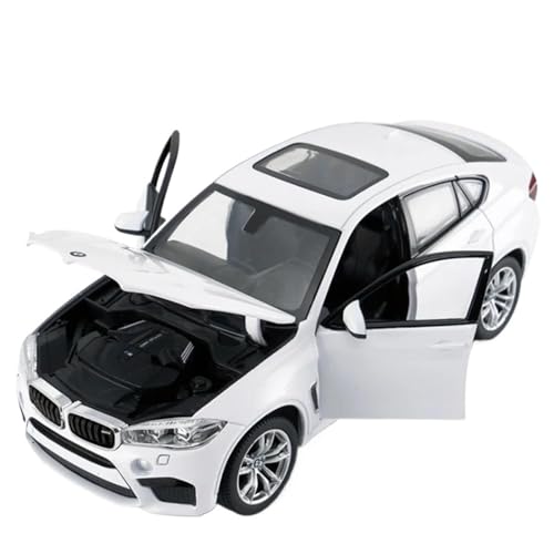 PIPJLCGE Druckgussfahrzeuge Motorfahrzeuge 1:24 for BMW X6 X6M Coupe Mini Auto Modell Hohe Simulation Zink Legierung Auto Modell Erwachsene Souvenir Display Fertiges Modellauto (Size : White) von PIPJLCGE