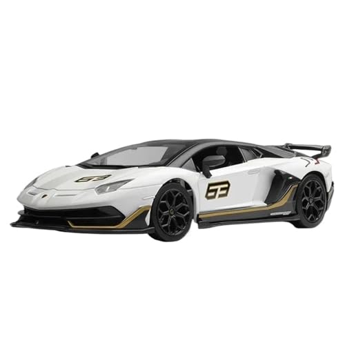 PIPJLCGE Druckgussfahrzeuge Motorfahrzeuge 1:24 for Lamborghini-Automodell Aus Zinkdruckguss, Geeignet for Sammlung Und Ausstellung Fertiges Modellauto(White) von PIPJLCGE