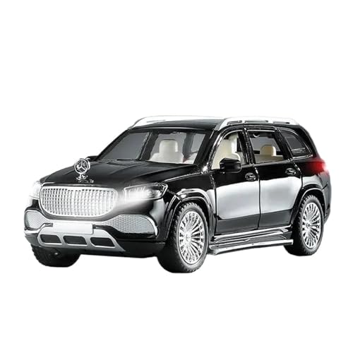 PIPJLCGE Druckgussfahrzeuge Motorfahrzeuge 1:24 for Mercedes-Benz Gls600 Maßstab Modell Sammler Auto Hohe Simulation Druckguss Fahrzeug Souvenir Display Fertiges Modellauto (Size : Black) von PIPJLCGE