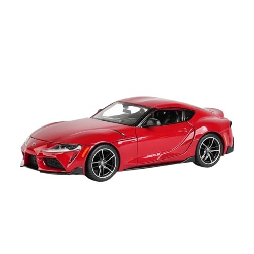 PIPJLCGE Druckgussfahrzeuge Motorfahrzeuge 1:24 for Toyota GR Supra Statische Druckguss-Modellauto-Ornamente Im Miniaturmaßstab Fertiges Modellauto(Red) von PIPJLCGE