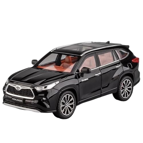 PIPJLCGE Druckgussfahrzeuge Motorfahrzeuge 1:24 for Toyotas RAV4 SUV Druckgussautomodell Reibungsbetriebenes Metallmodellauto Erwachsenengeschenk Sammlungsanzeige Fertiges Modellauto(Size:Black) von PIPJLCGE