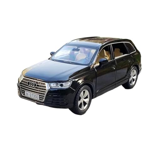 PIPJLCGE Druckgussfahrzeuge Motorfahrzeuge 1:32 for Audi Q7 SUV Druckguss-Legierung Metall Miniatur Simulation Modell Auto Sammlung Display Fertiges Modellauto(Bright Black) von PIPJLCGE