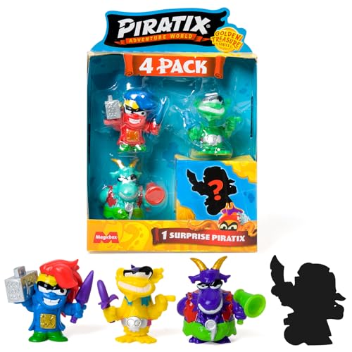 PIRATIX Golden Treasure Series - 4er Pack Enthält 4 Piratix (1 Überraschung) und 4 Zubehörteile Pack 2 von 4 von PIRATIX ADVENTURE WORLD