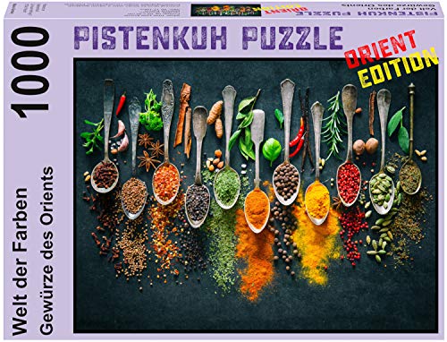 PISTENKUH Puzzle - Orient Edition - 1000 Teile - Gewürze und Kräuter aus Indien von PISTENKUH