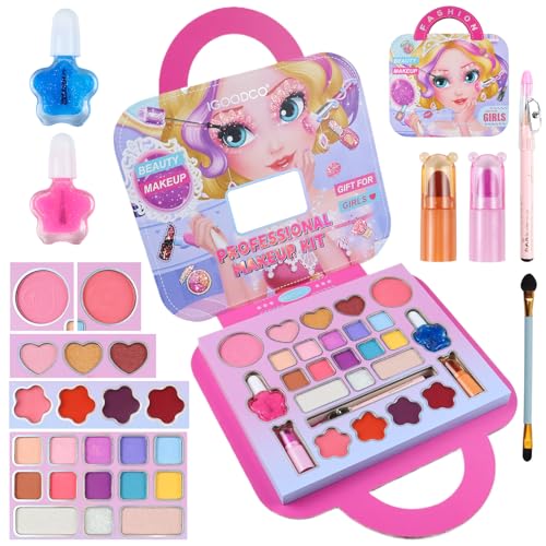 PIWOSGOL Kinderschminke Set Mädchen, Waschbar Schminkkoffer für Mädchen, Make up Spielzeug, Rollenspiel Kosmetik, Kids Makeup, Halloween Weihnachts Geburtstags Geschenke für Mädchen 3-12 Jahre PIWOSGOL Kinderschminke Set Mädchen, Waschbar Schminkkoffer für Mädchen, Make up Spielzeug, Rollenspiel Kosmetik, Kids Makeup, Halloween Weihnachts Geburtstags Geschenke für Mädchen 3-12 Jahre von PIWOSGOL