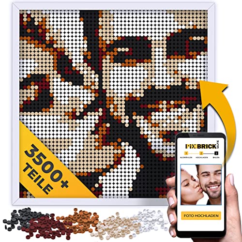 Bausteine Mosaik pixel art 3d Puzzle 3500 Mosaiksteine zum Basteln Erwachsene Bilder mit eigenem Foto personalisierte Geburtstagsgeschenk für Frauen und Männer Geschenkideen für Paar Kinder Geschenke von COXZD