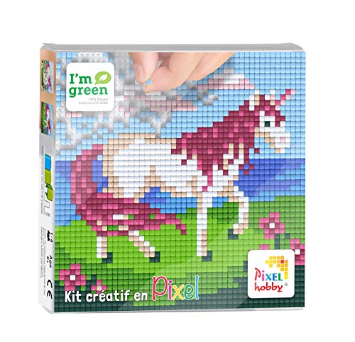 PIXEL PX44012 Pixelbild zum Basteln, 12 x 12 cm, Einhorn, one Size von PIXEL