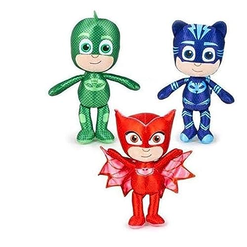 PJ Masks Set 3 Plüsch 22cm Original Owlette Catboy Gekko von PJ Masks