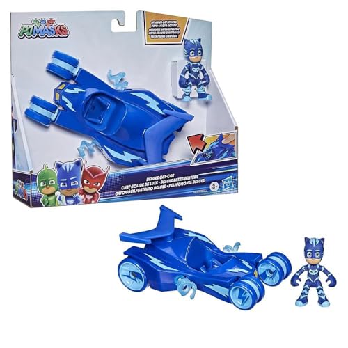 PJ MASKS F2135 Deluxe Vehicle Preschool, Cat-Car Toy with Catboy Action Figure for Kids Ages 3 and Up, Black von PJ Masks