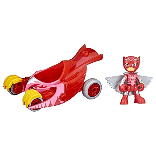 PJ Masks Animal Power Owl Glider, Kleinkindspielzeug, Owlette-Auto mit Owlette-Actionfigur für Kinder ab 3 Jahren von PJ Masks