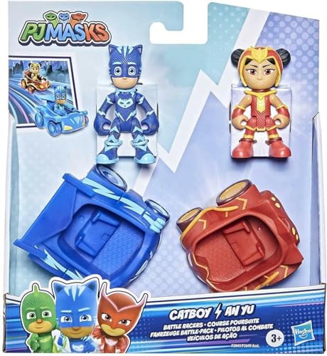 PJ Masks Catboy vs An Yu Fahrzeuge Battle-Pack Vorschulspielzeug, Fahrzeug und Action-Figurenset für Kinder ab 3 Jahren von PJ Masks