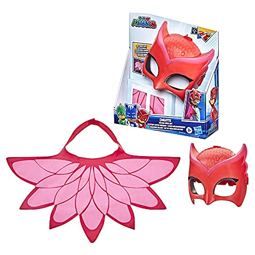 PJ Masks Eulette Luxus-Heldenmaske, Verkleidungsspielzeug, leuchtende Maske, Eulenflügel-Accessoire für Kids ab 3 Jahren von PJ Masks