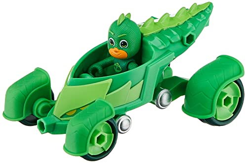 PJ Masks F2130 Disney Geckomobil Vorschulspielzeug, Geckos Fahrzeug mit Gecko Action-Figur für Kinder ab 3 Jahren, S von PJ Masks