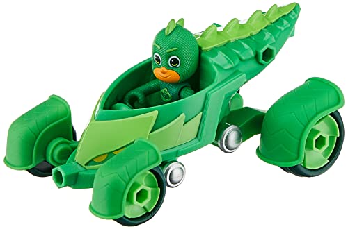 PJ Masks F2130 Geckomobil Vorschulspielzeug, Geckos Fahrzeug mit Gecko Action-Figur für Kinder ab 3 Jahren von PJ Masks