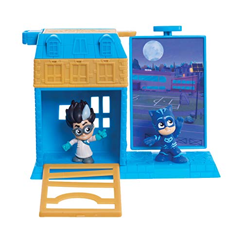 PJ Masks PJMA7210 Night Time Micros Trap & Escape Playset-Catboy & Romeo, Multi Colour von PJ Masks