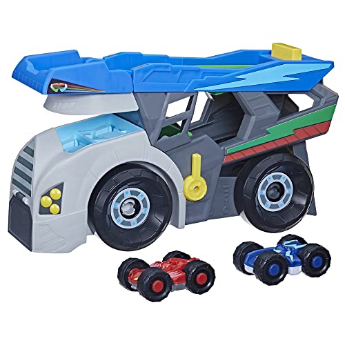 PJ Masks Power Heroes Heldentransporter, Spielset mit 2 Duo-Flitzern, Superhelden Vorschulspielzeug für Jungs und Mädchen von PJ Masks