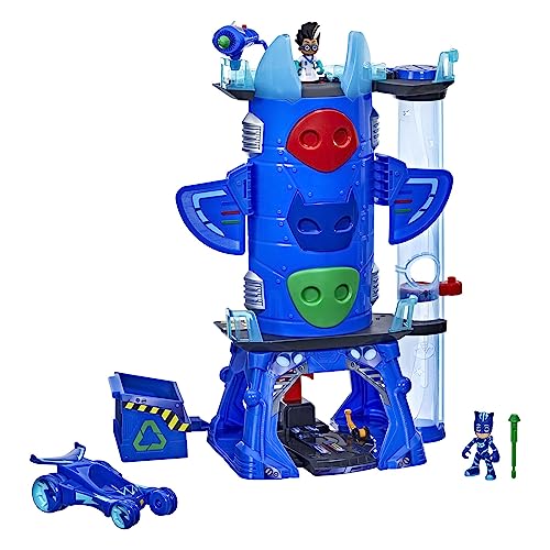 PJ Masks QG de Luxe, Hauptquartier, Vorschulspielzeug mit 2 Figuren und 1 Fahrzeug, für Kinder ab 3 Jahren von PJ Masks