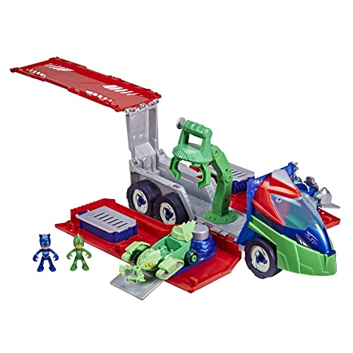 PJ Masks PJ Späher mit Fahrzeugstarter, Vorschulspielzeug, umbaubarer PJ Späher Fahrzeug-Spielset, für Kids ab 3 Jahren, Mehrfarbig von PJ Masks