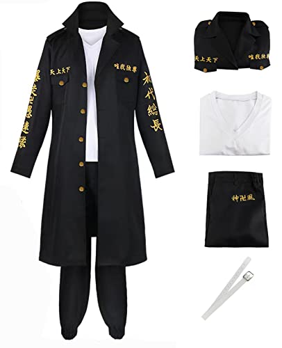 Erwachsene Tokyo Cosplay Kostüm Manjiro Uniform Ken Ryuguji Cosplay Halloween Party Uniform Outfits (3X-Large) von PJOALDES